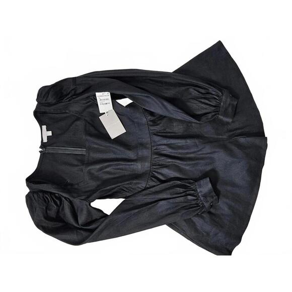 Chelsea 28 Women's Black Puff-Sleeve Romper Size Medium NWT - Picture 2 of 8